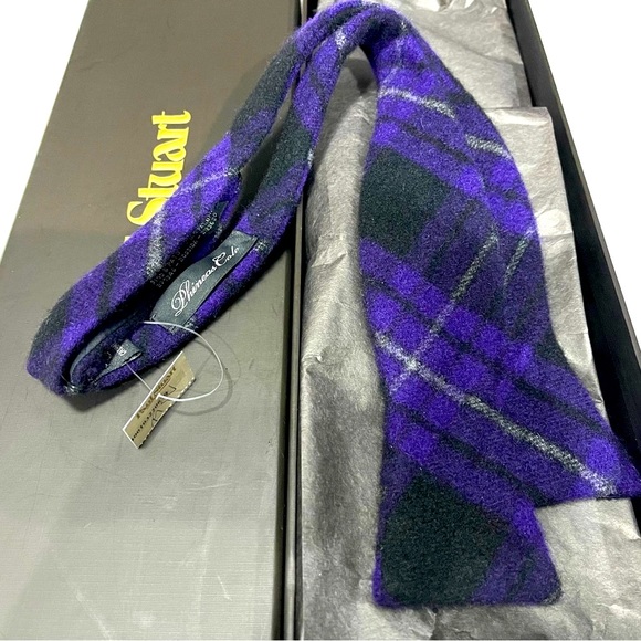 🔥🎁HOLIDAY 25’🎁🔥🆕💯PAUL STUART PHINEAS COLE 100% LUX CASHMERE SELF TIE BOW TIE🔥 - Picture 11 of 17